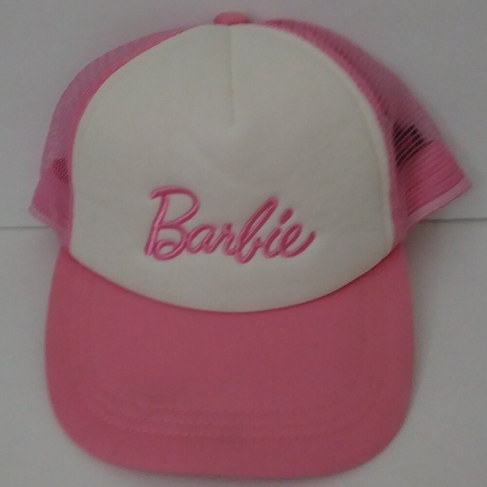 Barbie Pink & White Adjustable Baseball Cap